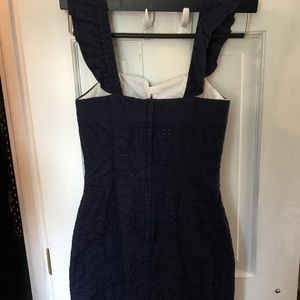 Lilly Pulitzer navy flutter sleeved dress